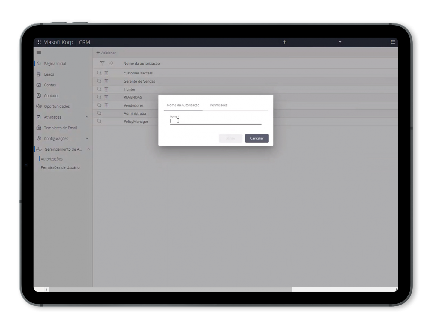 Permissão de personas