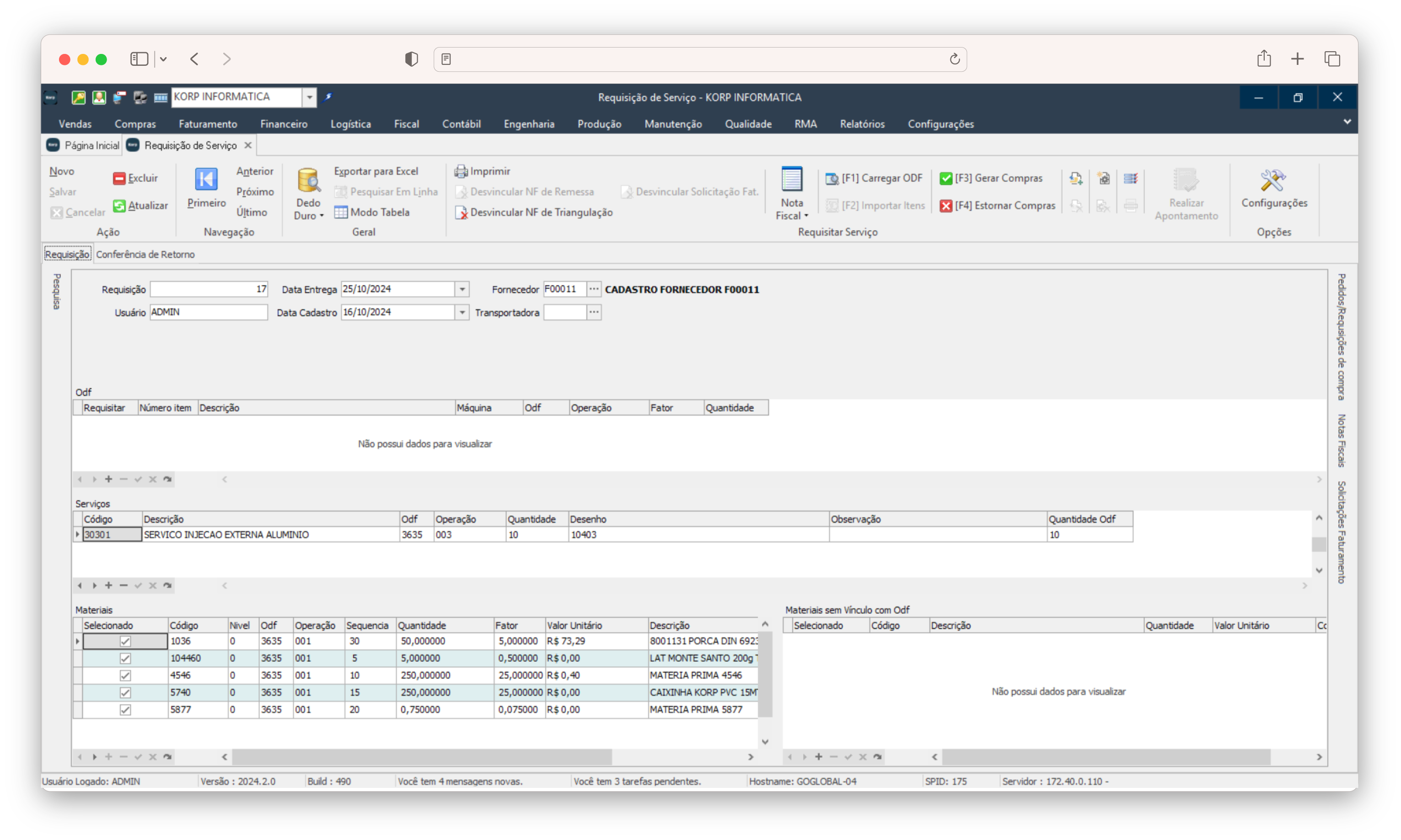 Requisição de Serviço